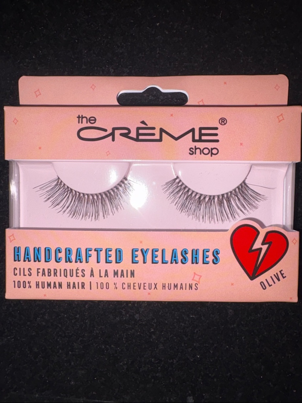 Crème Shop Olive Handcrafted False Eyelashes - Natural Black + FREE ioni glue